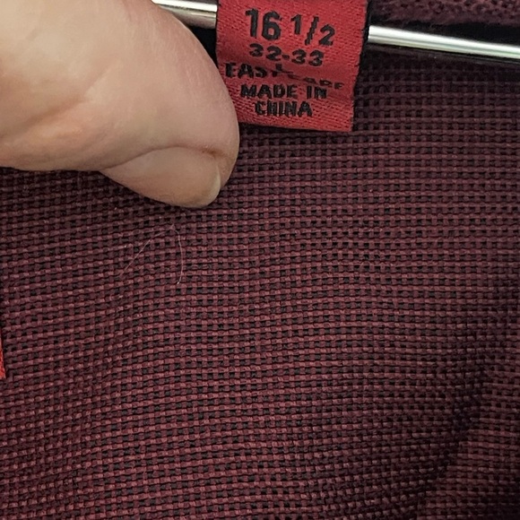 Men’s ALFANI Stretch FITTED Shirt Size 16 ½ 32-33 burgundy - Picture 3 of 7